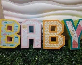 Baby 3D Letters, Gender Reveal, Baby Shower