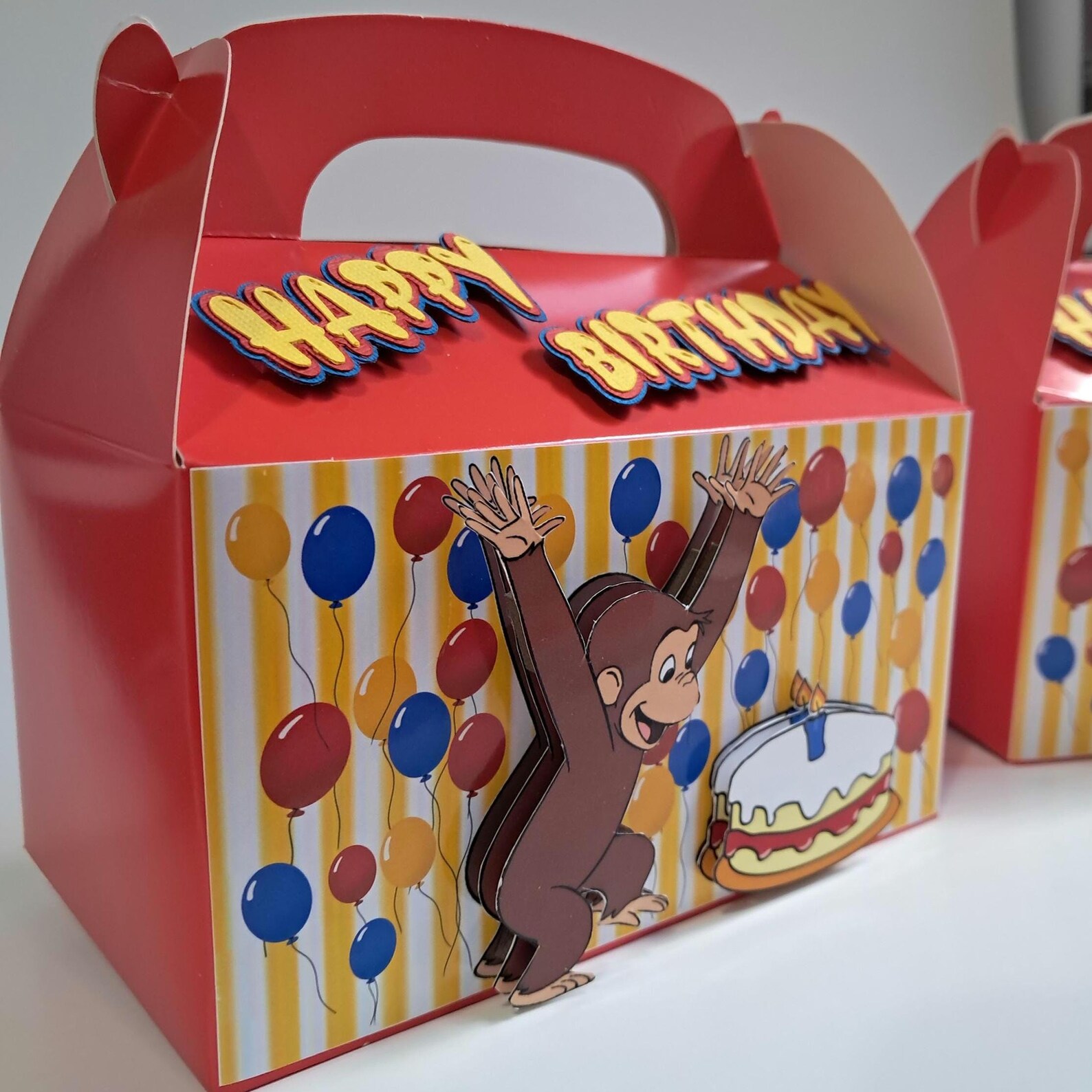 Curious George Birthday Party Favor Boxes - Set of 6 - Etsy