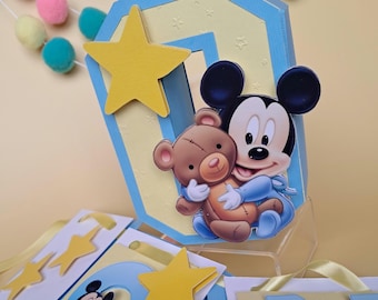 Lettere 3D di Topolino: decorazioni per la festa del primo compleanno