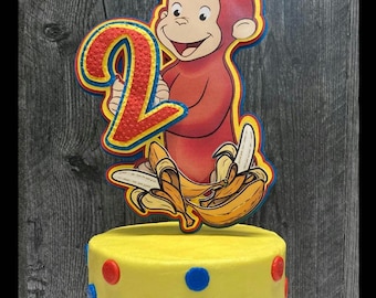 Curious George Party Decoration Pack: Cake Topper, Banner & Favors
