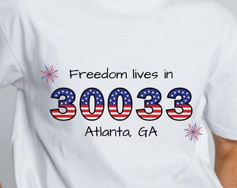 Personalized Hometown Pride 4th of July Graphic (PNG Digital Download)