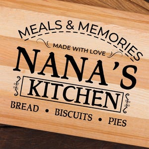Made with Love – Nana’s Kitchen – PNG SVG JPG – Kitchen Sign Graphic – Digital Download – Commercial Use