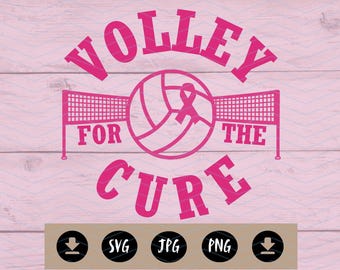 Volley for the Cure SVG, PNG, JPG | Breast Cancer Awareness Design