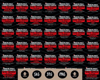 North Pole Correctional SVG Bundle | Family Christmas Shirts (PNG, JPG)