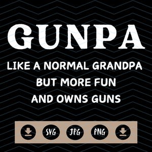 Diseño gráfico digital Gunpa Svg PNG Jpg para descarga instantánea Uso comercial para camisetas, tazas, regalos transparentes