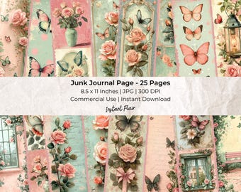 Pagine del diario "Rose e farfalle": materiale effimero d'epoca (download digitale)