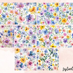 Floral Medley Digital Paper: 20 Pages Collage Sheets and Junk Journal ...
