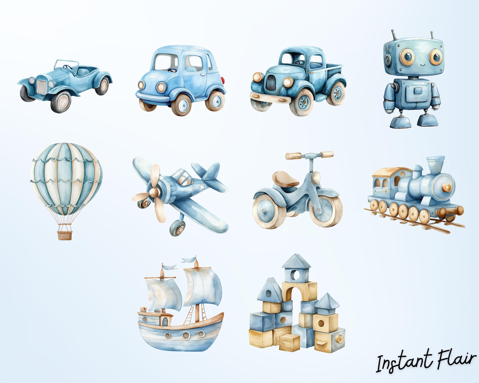 20 Baby Boy Blue Toys Clipart – Transparent PNG – Commercial Use ...