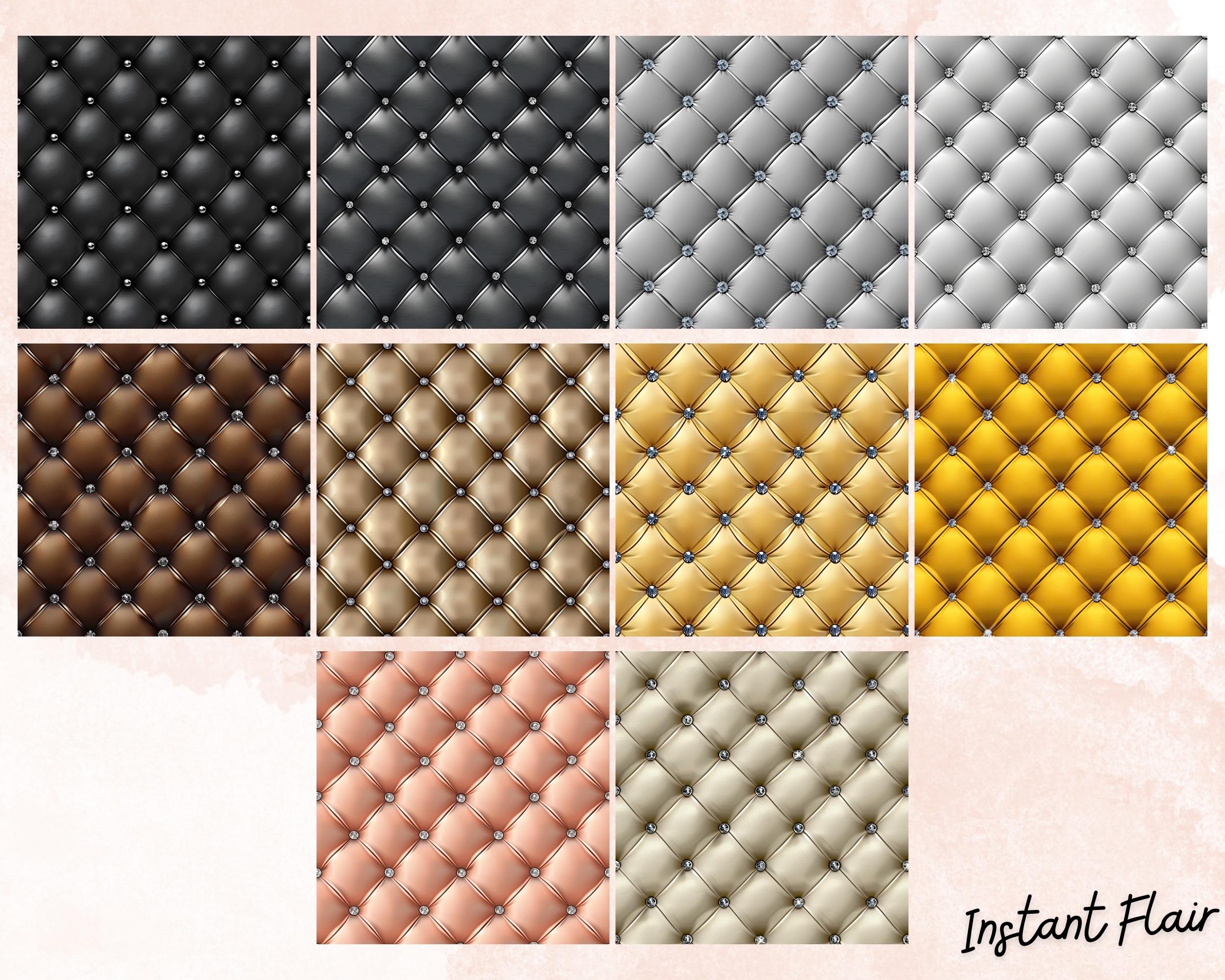 Diamond Tuft Pattern Tufted Leather Background Textures – Diamond Quilt Seamless Patterns ...