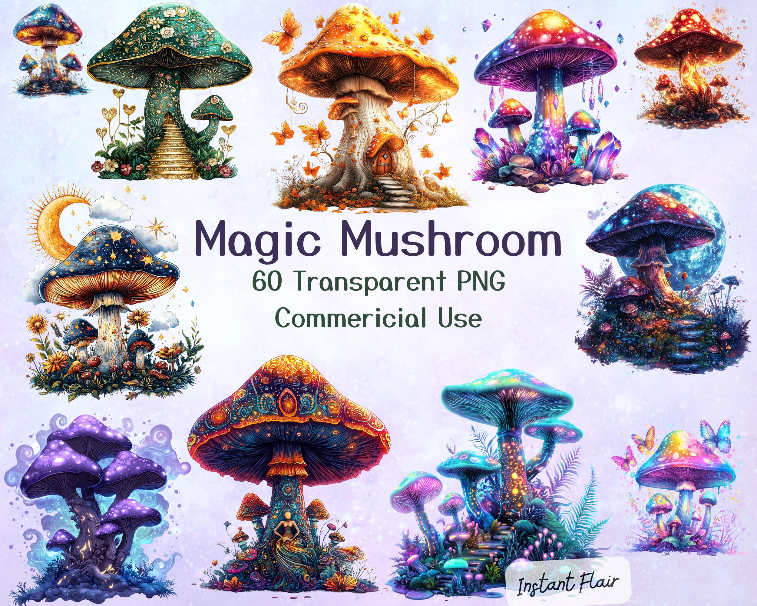4PM サイケデリック マッシュルーム グラフィック アート×2 4PM サイケデリック マッシュルーム グラフィック アート×2