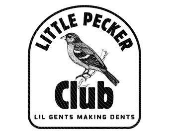 Little Pecker Club PNG | Funny Woodpecker Graphic | Boys Humor Shirt Design (Digital Download)