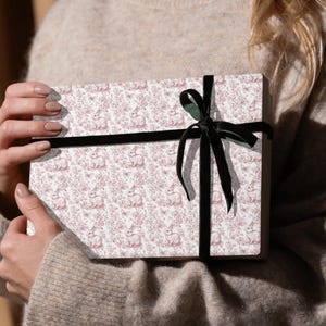 Papel digital sin costuras con diseño de conejito rosa - 30,5 x 30,5 cm, 300 ppp - Uso comercial - Descarga instantánea imagen 4