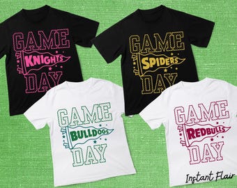 Personalized Game Day PNG Template, Custom Team Name Shirt Design, Editable Sports Sublimation Graphic