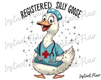 Clipart de ganso tonto registrado – PNG transparente – Uso comercial – Descarga instantánea