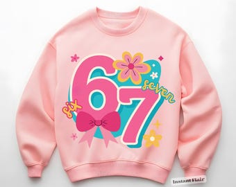 Six Seven Meme Graphic | Retro Colorful Design (Digital Download)