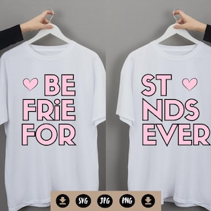 Beste Freunde für immer png svg jpg – 2 Grafikpaare Set – Passendes BFF Design – Digitaler Download – Kommerzielle Nutzung