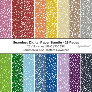 Composition Book Cover Digital Paper: 25 Pages Seamless Collage Sheets and Junk Journal Printables, Commerical Use, Instant Download