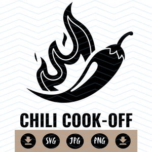 Chili Kochen-Off Digitales Grafikdesign SVG Png Jpg für sofortigen Download Kommerzielle Nutzung für T-Shirt Tassen Geschenk Transparent