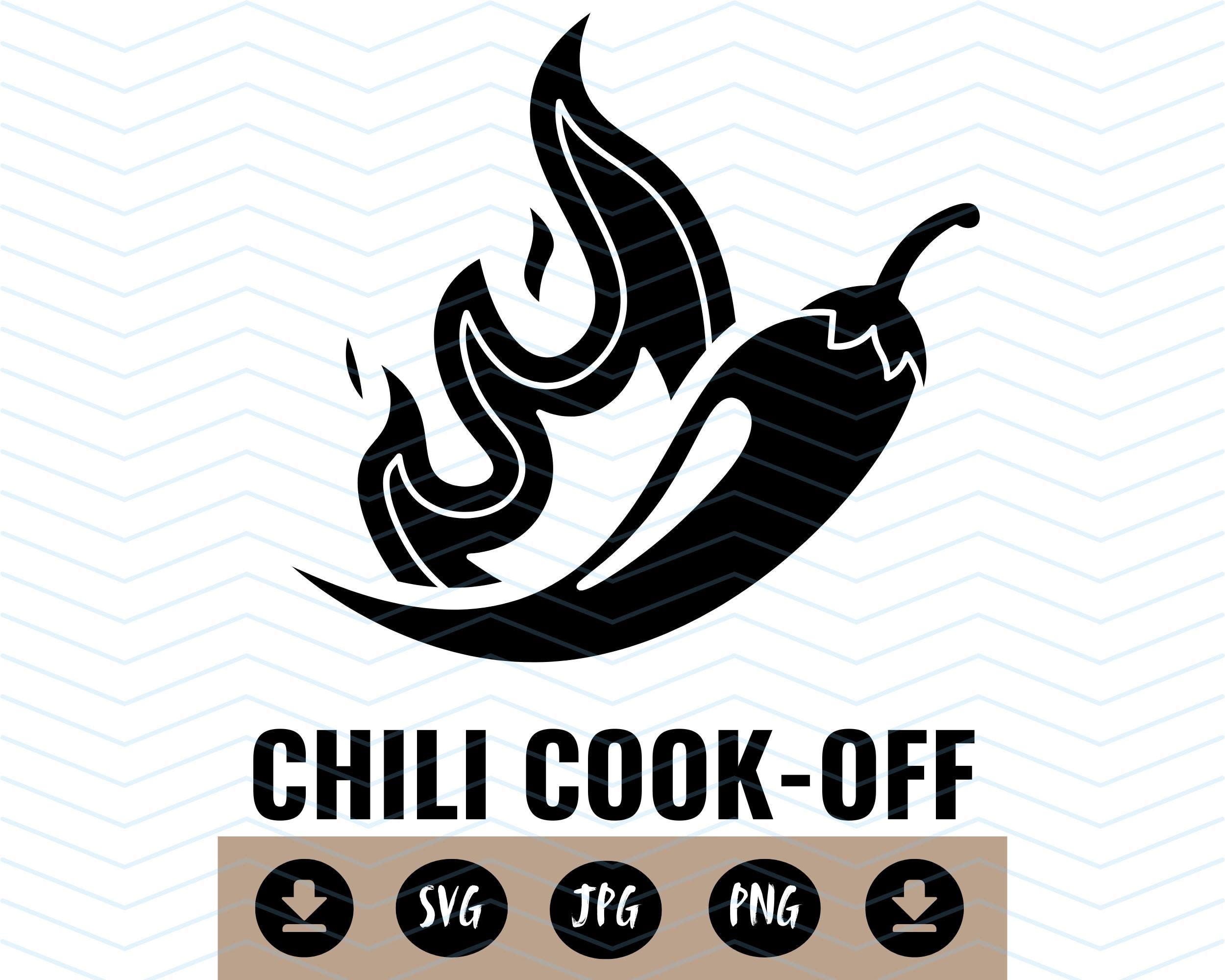 Chili Kochen-Off Digitales Grafikdesign SVG Png Jpg für sofortigen Download Kommerzielle Nutzung für T-Shirt Tassen Geschenk Transparent