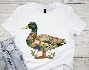 Vintage Floral Duck PNG | Cottagecore Farmhouse Art (Digital Download)