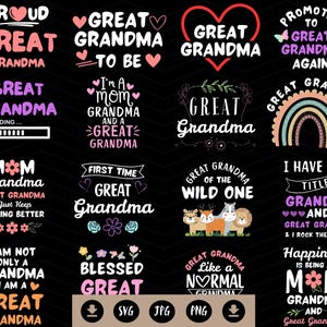 Oma SVG Bundle - Gesegnete Oma SVG - Muttertagsgeschenk - PNG Jpg