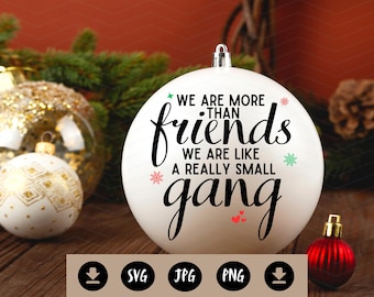 Grappig kerstornament met vrienden als thema – Kleine bende (PNG, SVG, JPG)