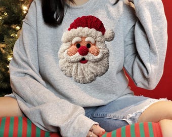 Fuzzy Santa PNG | Faux Fur Christmas Clipart (Digital Download)