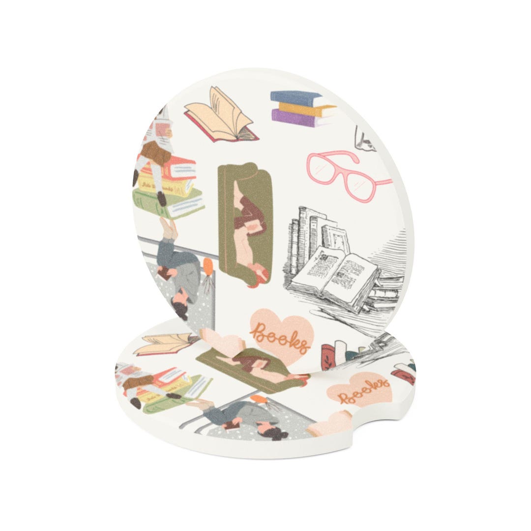 Literary Soapstone Car Coaster, Book Lover Gift - Etsy