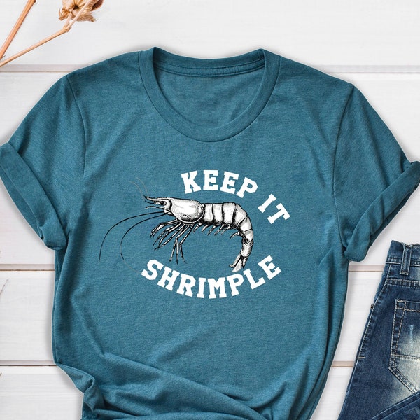 Keep it Shrimple Shirt,Funny Shrimp Shirt, Shrimp Boil Tee, Shrimp Keeper Gift, Shrimping Shirt, Cute Shrimp T-shirt, Shrimp Party Tee Shirt