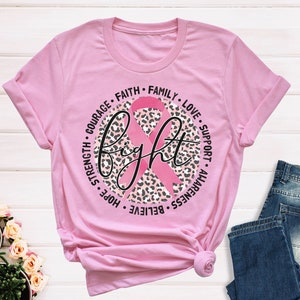 Leopard Fight Breast Cancer Shirt, Breast Cancer Warrior Gift, Pink Ribbon Shirt, Breast Cancer Support Shirt, Breast Cancer Awareness Tee