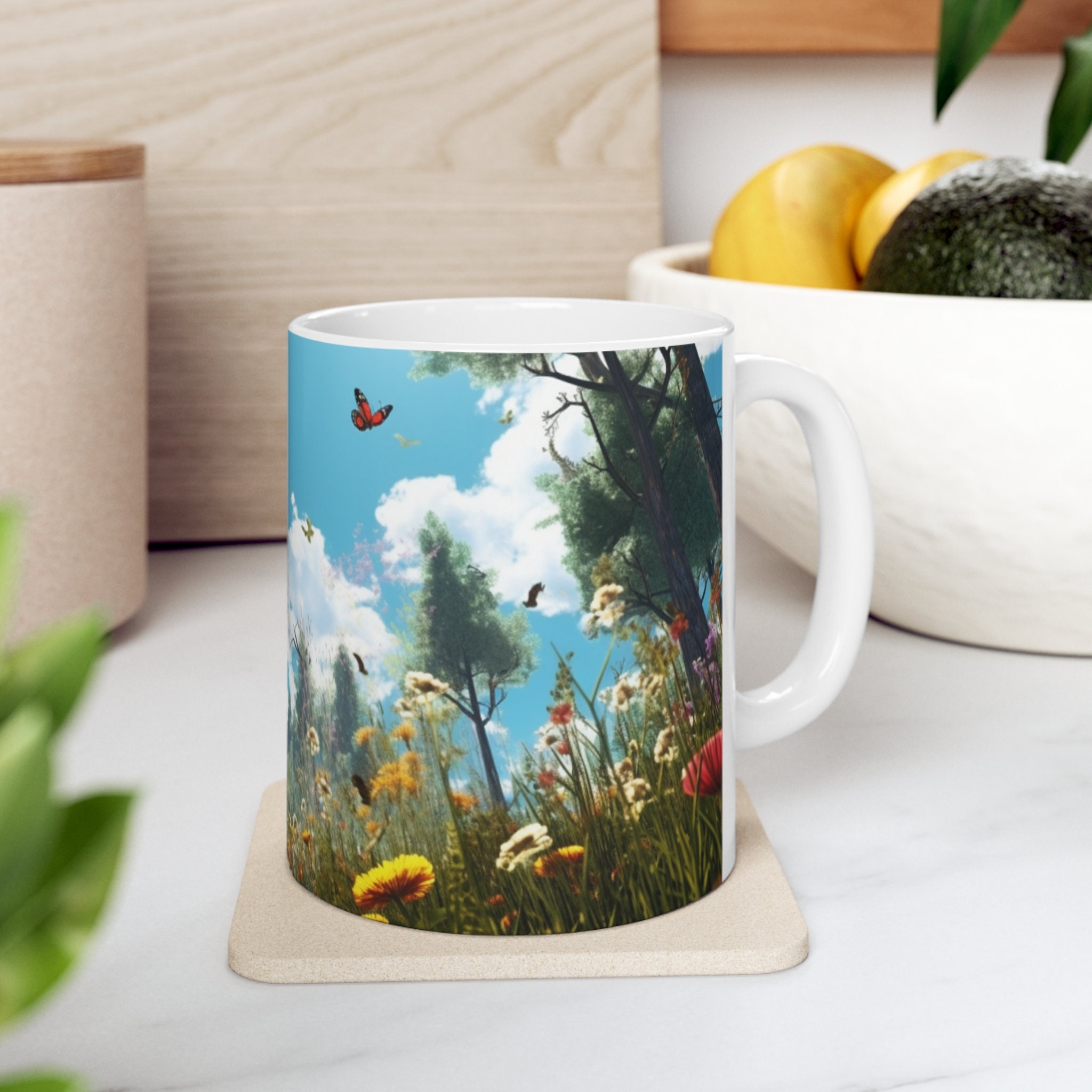 Beautiful Forest Mug 3rd Design, Coffee Mug, Ceramic Mug 11oz, Gift for ...