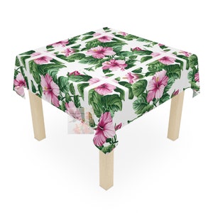 Rosa Blumen Tischdecke Design, Esszimmertischdecke, Esstischdecke, quadratische Tischdecke, rechteckige Tischdecke, runde Tischdecke