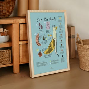 Poo Poo Guide Print, Gastro Health Infographic Wall Art, Poop Chart Poster