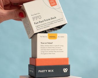 The Party Mix: A Fun Fact Trivia Game - Game Night - Educational Games for Adults - Funny Trivia Question Prompts - All Ages Party Game