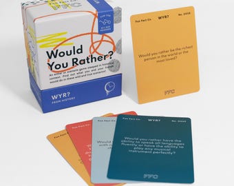 Would You Rather Game: Questions from History, 100 Would You Rather Cards, Historical Prompts, Family Card Game and Conversation Starter