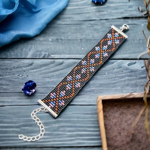 Handmade Loom Beaded Bracelet, Seed Bead Bracelet, Beaded Wristband for Her, Unique Jewelry, Handmade Boho Style Loom Bracelet