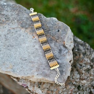 Trendy Patterned Loom Beaded Bracelet, Handmade Beaded Bracelet, Stylish Armband, Unique Armband, Loom Bracelet for Her, Wristband for Her