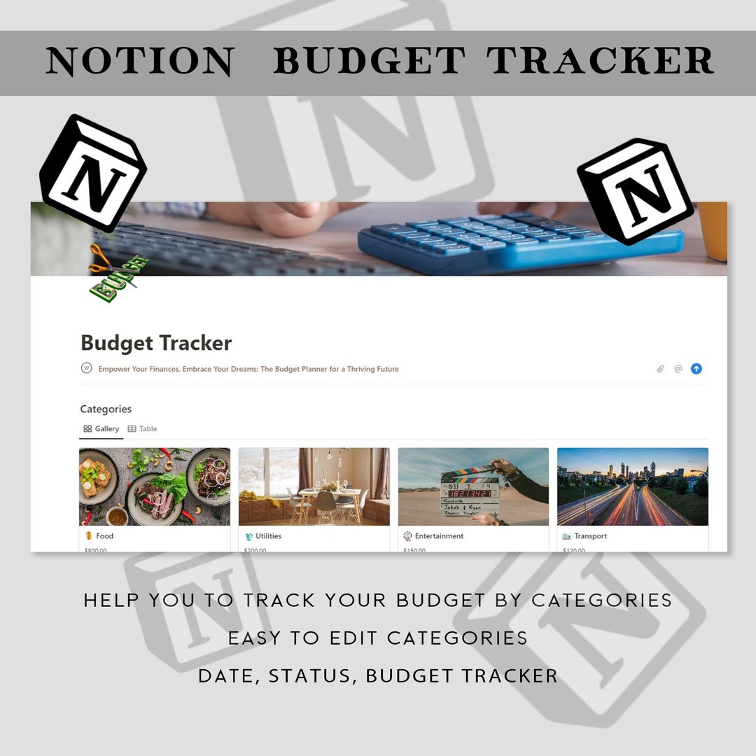 Personal Finance Tracker Budget Tracker Notion Template - Etsy