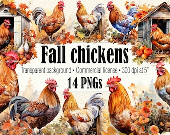 Herbst Huhn Png, Aquarell Huhn Png, Bauernhof Tiere Png, Huhn Kunstwerk, Verrücktes Huhn Png, Niedliches Huhn Png, Hahn Png
