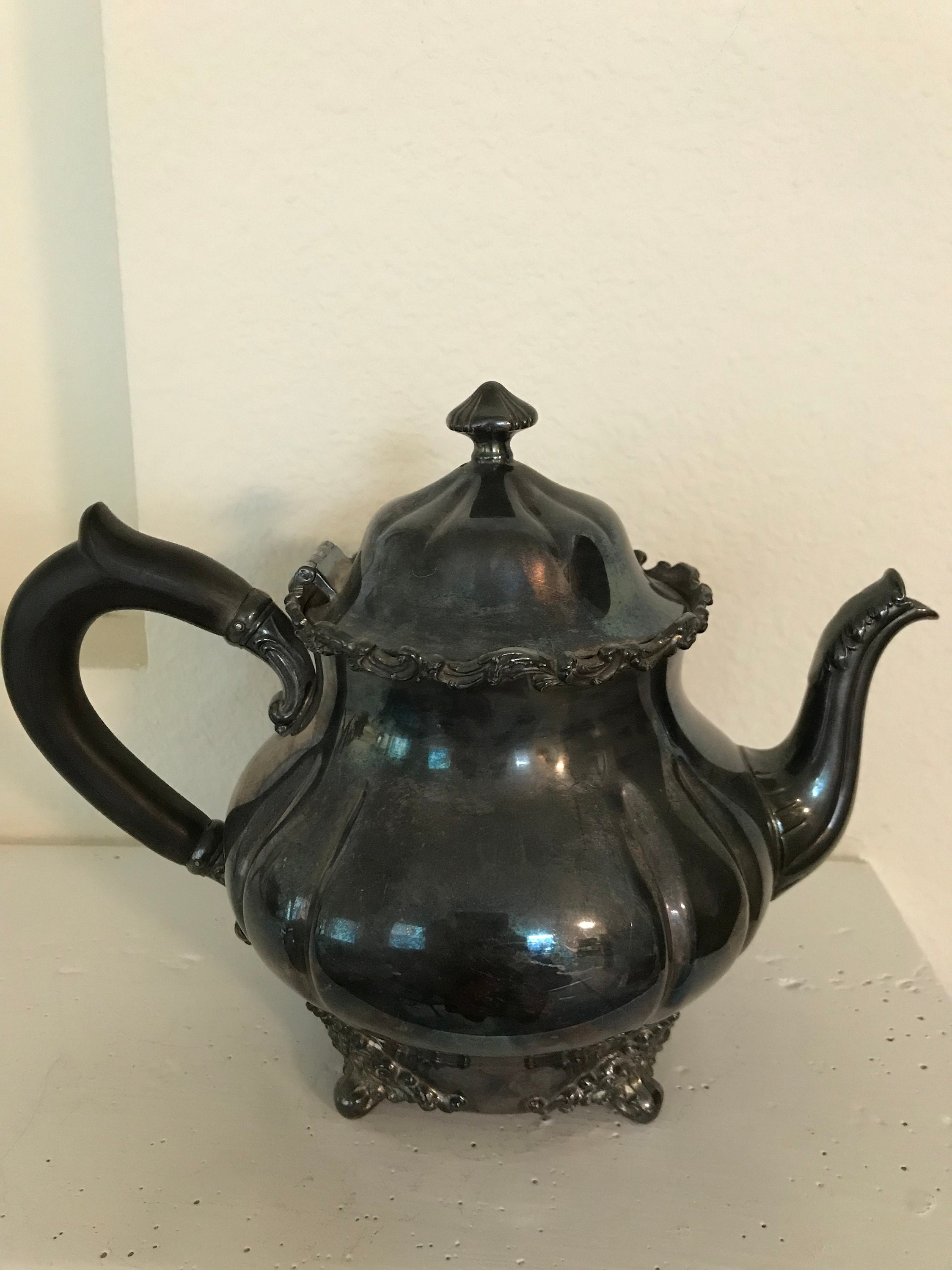 1847 Rogers Brothers Coffee Pot and Teapot on Serving Tray Etsy