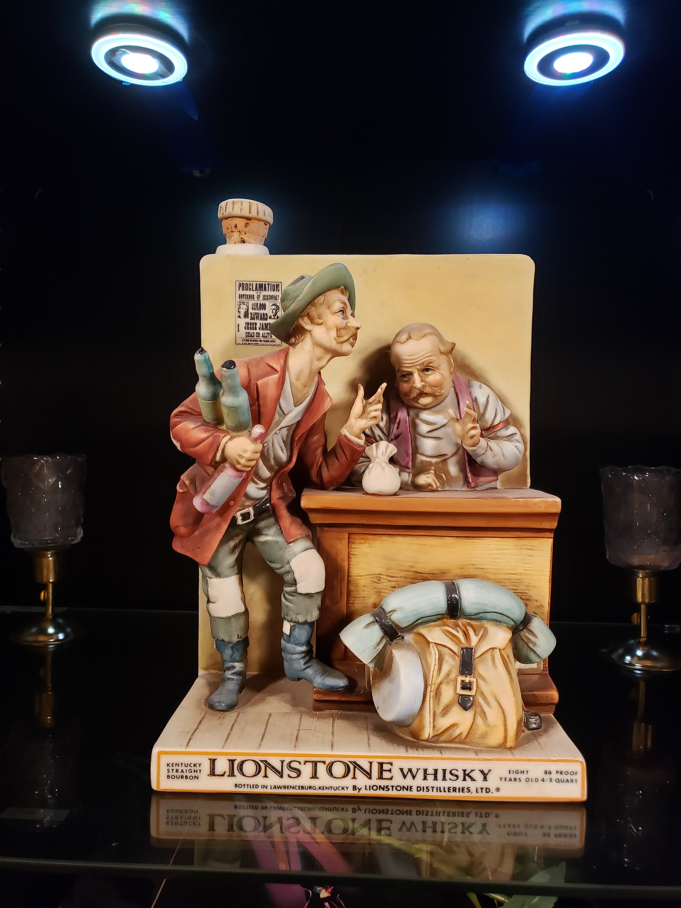 Vintage Lionstone Whiskey Decanters Etsy