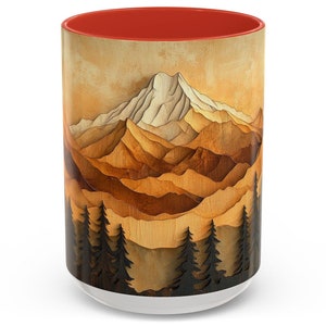 Mount Hood Mug: Oregon Mountain Range Ceramic Cup