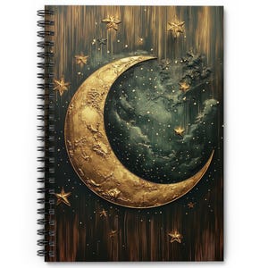 Celestial Moon Notebook: Starry Night Journal, Astronomy Gift