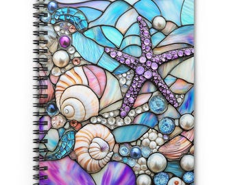 Beach Notebook Ocean Seashell Spiral Journal Coastal Travel Diary for Sea Lovers