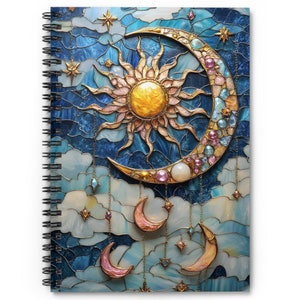 Celestial Notebook: Pink Moon & Stars, Starry Night Sky Journal