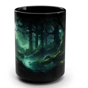 Mythical Forest Mug Enchanted Fantasy Coffee Cup Mystical Nature Fairytale Woodland 15oz