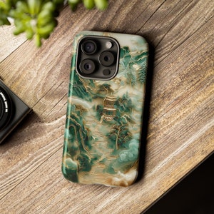Asian Jade Carving Phone Case Asian Tree Phone Case Jade Tree Phone Cover Asian Art Phone Protector Jade Designs Case Carved Asian Inspired
