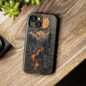 Coque de portable montagne Coque de portable nature Coque pour iPhone et Samsung d'extérieur, cadeau inspiré de la nature, cadeau pour amoureux de la montagne, amateur de camping, aventure, randonnée