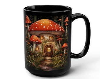 Pilz Cottage Becher Rote Pilz Kaffeetasse Verzauberte Pilz Drinkware Keramik Pilz Teetasse Verzauberte Pilz Kaffeetasse Fantasy Cup