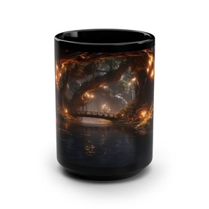 Fantasy Enchanted Forest Mug Glowing Forest Coffee Mug Gothic Forest Mug Fairytale Forest Tea Cup Magical Forest Coffee Cup Large Forest Mug